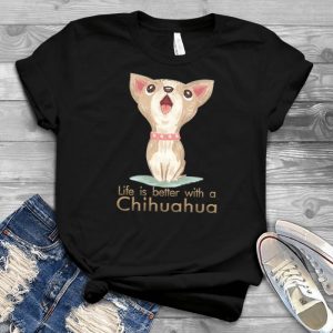 ZENJEFF - Life Is Better With A Chihuahua - Dog Lover T-shirts For Women For Men Kids Boys Girls - Dog Mom Dog Dad Shirts - Dog 80s Shirt - Dog Costume