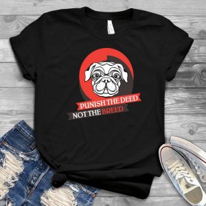 ZENJEFF - Punish The Deed Not The Breed Dog - Dog Lover T-shirts For Women For Men Kids Boys Girls - Dog Mom Dog Dad Shirts - Dog 80s Shirt - Dog Costume