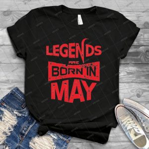 05 Legends Are Born In May - Vintage Mens Shirt Tshirt For Women Classic Handmade Shirt Retro Graphic Tee