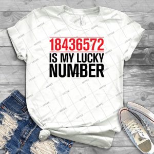 18436572 Is My Lucky Number - Vintage Men's Shirt Tshirt For Women Classic Handmade Shirt Retro Graphic Tee