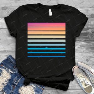 1980s Sunset 66 - Vintage Mens Shirt Tshirt For Women Classic Handmade Shirt Retro Graphic Tee