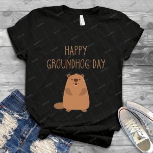 2018 Happy Groundhog Day - Gift Idea Shirt For Men Tee For Women Classic Retro Vintage Graphic T-Shirt