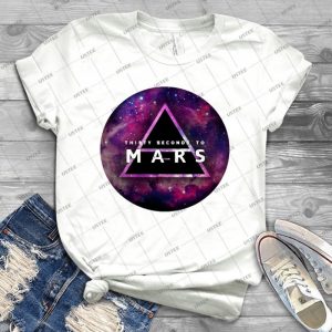 30 Seconds To Mars- Galaxy Design - Vintage Men's Shirt Tshirt For Women Classic Handmade Shirt Retro Graphic Tee