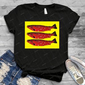 3 Red Fish 65 - Vintage Mens Shirt Tshirt For Women Classic Handmade Shirt Retro Graphic Tee
