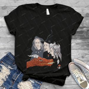 3 Witches And A Dragon 33 - Vintage Mens Shirt Tshirt For Women Classic Handmade Shirt Retro Graphic Tee