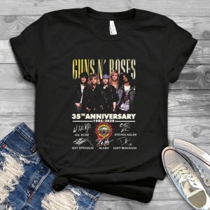 35th Anniversary Guns N Roses 1985 2020 Signatures Thank You For The Memories Tee - Shirts Guns N Roses Slash Mens Gnr T Shirt Handmade Shirt_00