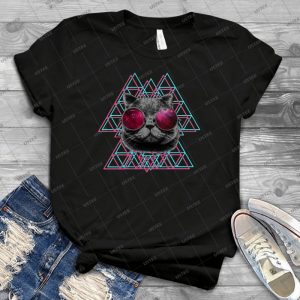 3d Space Cat T Mens - Gift Idea Shirt For Men Tee For Women Classic Retro Vintage Graphic T-Shirt