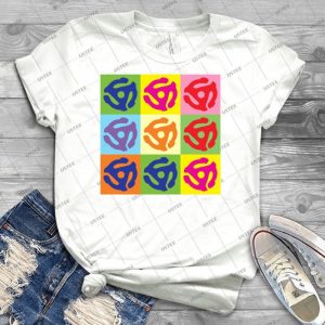 45 Record Holder Pop Art T-Shirt - Trending Shirt For Women Vintage Retro Tee For Men Kid's T-Shirt Handmade Shirt