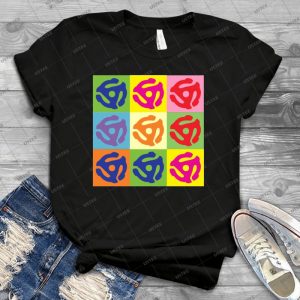 45 Record Holder Pop Art T-Shirt 53 - Vintage Mens Shirt Tshirt For Women Classic Handmade Shirt Retro Graphic Tee