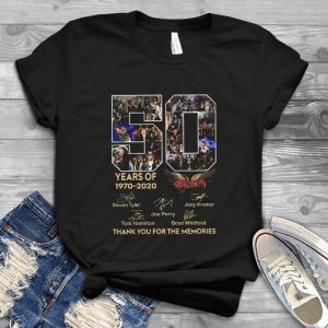 50 Years Of 1970 2020 Aerosmith Signatures Thank You For The Memories - Aerosmith In Loving Memory Gift For Men Women Handmade Shirt_01