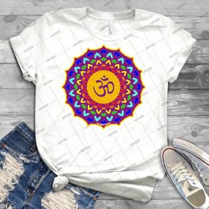 7th Chakra Mandala Yoga Om 42 - Trending Shirt For Women Vintage Retro Tee For Men Kid's T-Shirt Handmade Shirt