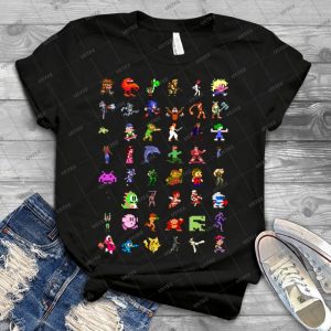 8-Bit Heroes 79 - Vintage Mens Shirt Tshirt For Women Classic Handmade Shirt Retro Graphic Tee