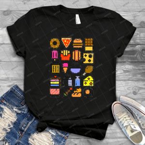 8 Bit Foodie V2 - Best Unisex Trending Handmade T-shirt Gift Idea For Men T-shirt For Woman