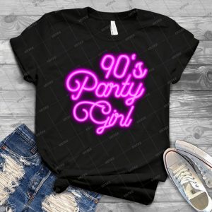 90 S Party Girl Neon - Gift Idea Shirt For Men Tee For Women Classic Retro Vintage Graphic T-Shirt
