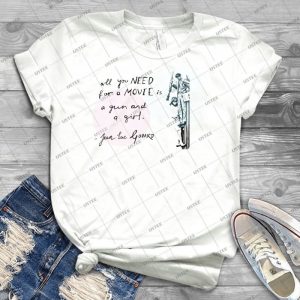 A Gun And A Girl - Jean-Luc Godard 61 - Trending Shirt For Women Vintage Retro Tee For Men Kid's T-Shirt Handmade Shirt