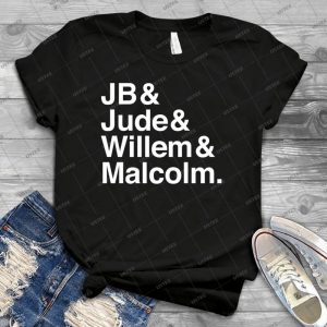 A Little Life Book Jb  Jude  Willem  Malcolm - In White - 24 - Vintage Mens Shirt Tshirt For Women Classic Handmade Shirt Retro Graphic Tee