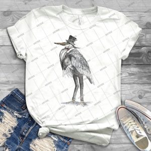 A Very Important Bird 59 - Vintage Men's Shirt Tshirt For Women Classic Handmade Shirt Retro Graphic Tee