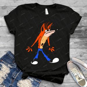 Absturz Bandicoot Woah - Vintage Mens Shirt Tshirt For Women Classic Handmade Shirt Retro Graphic Tee