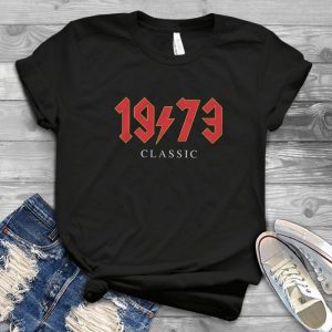 Acdc 1973 Classic Tee - Mens Acdc Shirt - Acdc 40th Anniversary Graphic Tee For Men Women Kids – Vintage Highway To Hell Handmade Shirt