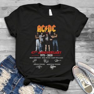 Acdc 47th Anniversary 1973-2020 Signature Shirt Music Lovers Rock And Roll Music Lovers Best Music Handmade Shirt