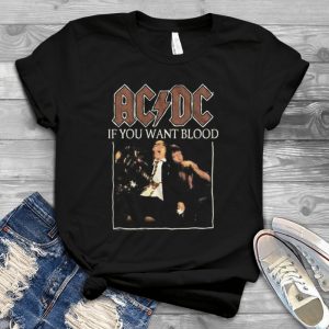 Acdc If You Want Blood Tee - Band Tshirt Acdc - Acdc T Shirt Womens Vintage - Hard Rock Shirt For Men – Best Shirt For Rock Music Lovers Handmade Shirt
