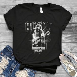 Acdc Rest In Peace Malcolm Young 1953 2017 Tshirt - Hard Rock Shirt For Women – Malcolm Young Thank You For The Memories Shirt - Acdc Guitar Tshirt Handmade Shirt