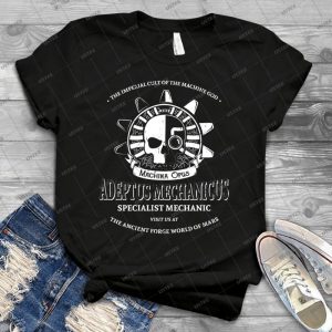 Adeptus Mechanicus - Vintage Mens Shirt Tshirt For Women Classic Handmade Shirt Retro Graphic Tee