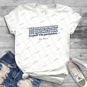Alan Watts Quote 6 89 - Vintage Men's Shirt Tshirt For Women Classic Handmade Shirt Retro Graphic Tee