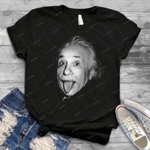 Albert Einstein Genius Tongue Funny - Best Unisex Trending Handmade T-shirt Gift Idea For Men T-shirt For Woman