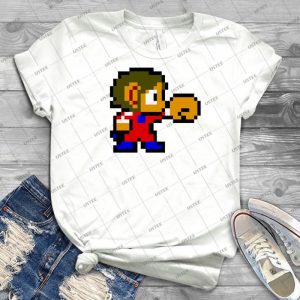Alex Kidd - Vintage Men's Shirt Tshirt For Women Classic Handmade Shirt Retro Graphic Tee