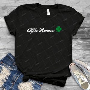 Alfa Romeo Quadrifoglio - White - - Best Unisex Trending Handmade T-shirt Gift Idea For Men T-shirt For Woman