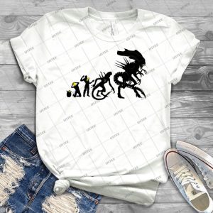 Alien Evolution 47 - Vintage Men's Shirt Tshirt For Women Classic Handmade Shirt Retro Graphic Tee