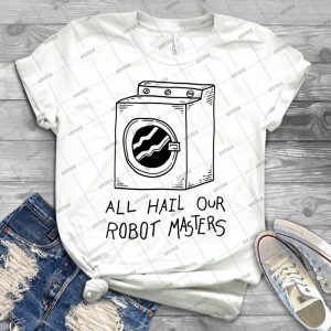 All Hail Our Robot Masters - Washing Mashine 93 - Vintage Men's Shirt Tshirt For Women Classic Handmade Shirt Retro Graphic Tee