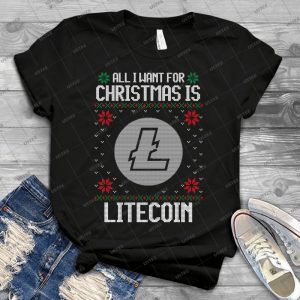 All I Want For Christmas Is Litecoin - Gift Idea Shirt For Men Tee For Women Classic Retro Vintage Graphic T-Shirt