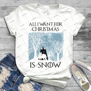 All I Want For Christmas Is Snow T Shirt - Gift Idea Shirt For Men Tee For Women Classic Retro Vintage Graphic T-Shirt