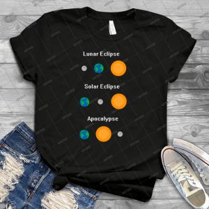 All Three Types Of Eclipse - Vintage Mens Shirt Tshirt For Women Classic Handmade Shirt Retro Graphic Tee