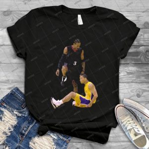 Allen Iverson Steps Over Tyronn Lue Low Poly - Gift Idea Shirt For Men Tee For Women Classic Retro Vintage Graphic T-Shirt