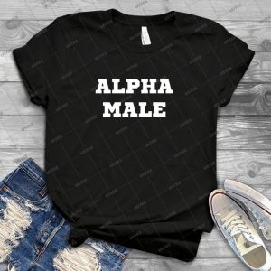 Alpha Male - Vintage Mens Shirt Tshirt For Women Classic Handmade Shirt Retro Graphic Tee