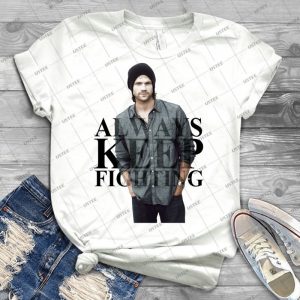 Always Keep Fighting - Vintage Men's Shirt Tshirt For Women Classic Handmade Shirt Retro Graphic Tee