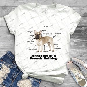 Anatomy Of A French Bulldog 61 - Gift Idea Shirt For Men Tee For Women Classic Retro Vintage Graphic T-Shirt
