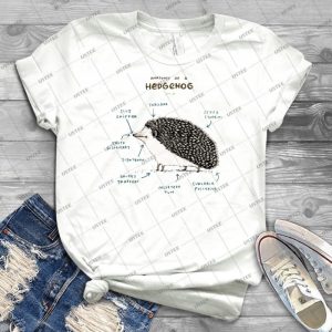 Anatomy Of A Hedgehog 36 - Vintage Men's Shirt Tshirt For Women Classic Handmade Shirt Retro Graphic Tee