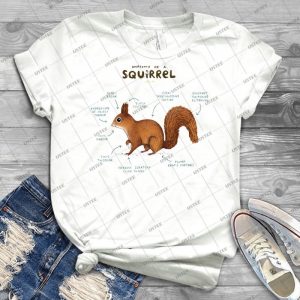 Anatomy Of A Squirrel 92 - Vintage Men's Shirt Tshirt For Women Classic Handmade Shirt Retro Graphic Tee