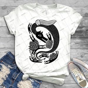 And The Dragon 81 - Vintage Men's Shirt Tshirt For Women Classic Handmade Shirt Retro Graphic Tee