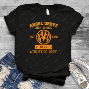 Angel Grove High School Ng271 New Product 6 - Vintage Mens Shirt Tshirt For Women Classic Handmade Shirt Retro Graphic Tee
