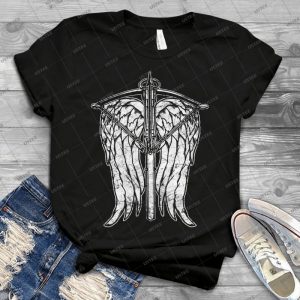 Angel Wings And Crossbow - Dirty - - Gift Idea Shirt For Men Tee For Women Classic Retro Vintage Graphic T-Shirt