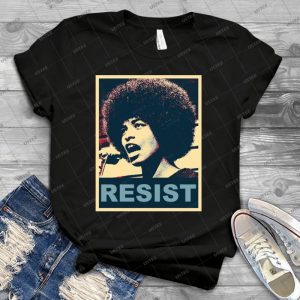 Angela -Resist 94 - Vintage Mens Shirt Tshirt For Women Classic Handmade Shirt Retro Graphic Tee