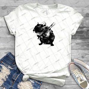 Angry Mouse 94 - Vintage Men's Shirt Tshirt For Women Classic Handmade Shirt Retro Graphic Tee