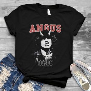 Angus Acdc Rock Band Shirt - Acdc Graphic Tees For Women – Angus Young Acdc Rock And Roll – Acdc Angus Young T Shirt Men Vintage Handmade Shirt