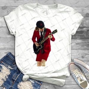 Angus Young 2 - Vintage Men's Shirt Tshirt For Women Classic Handmade Shirt Retro Graphic Tee