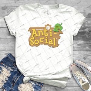 Animal Crossing Anti-Social - Gift Idea Shirt For Men Tee For Women Classic Retro Vintage Graphic T-Shirt